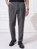 Highlander Men Grey Tapered Fit Solid Korean Pant - Grey - Image 1
