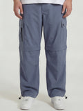 Highlander Men Grey Relaxed Fit Solid Cargos - Grey - Image 1