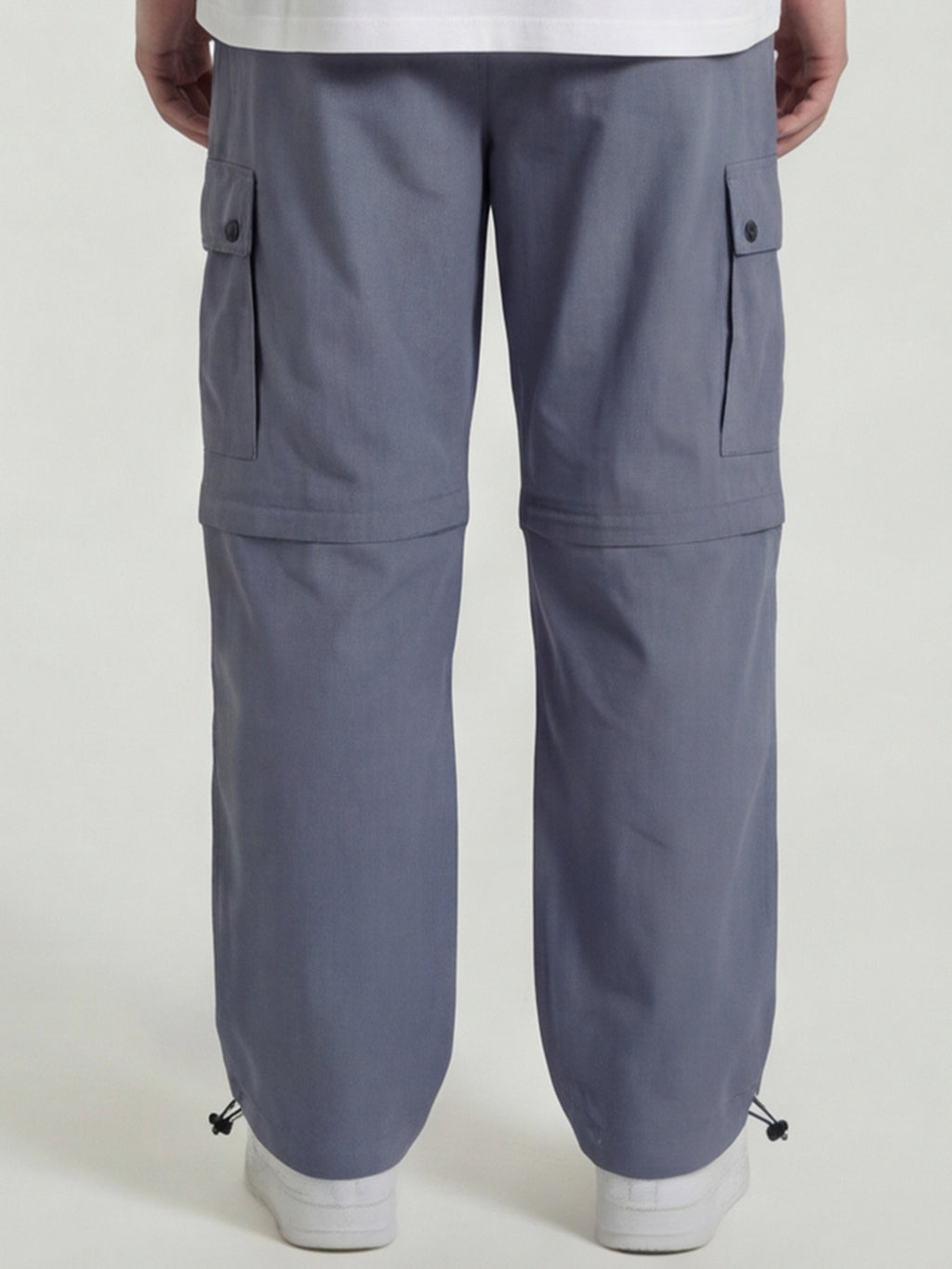 Highlander Men Grey Relaxed Fit Solid Cargos - Grey - Image 3