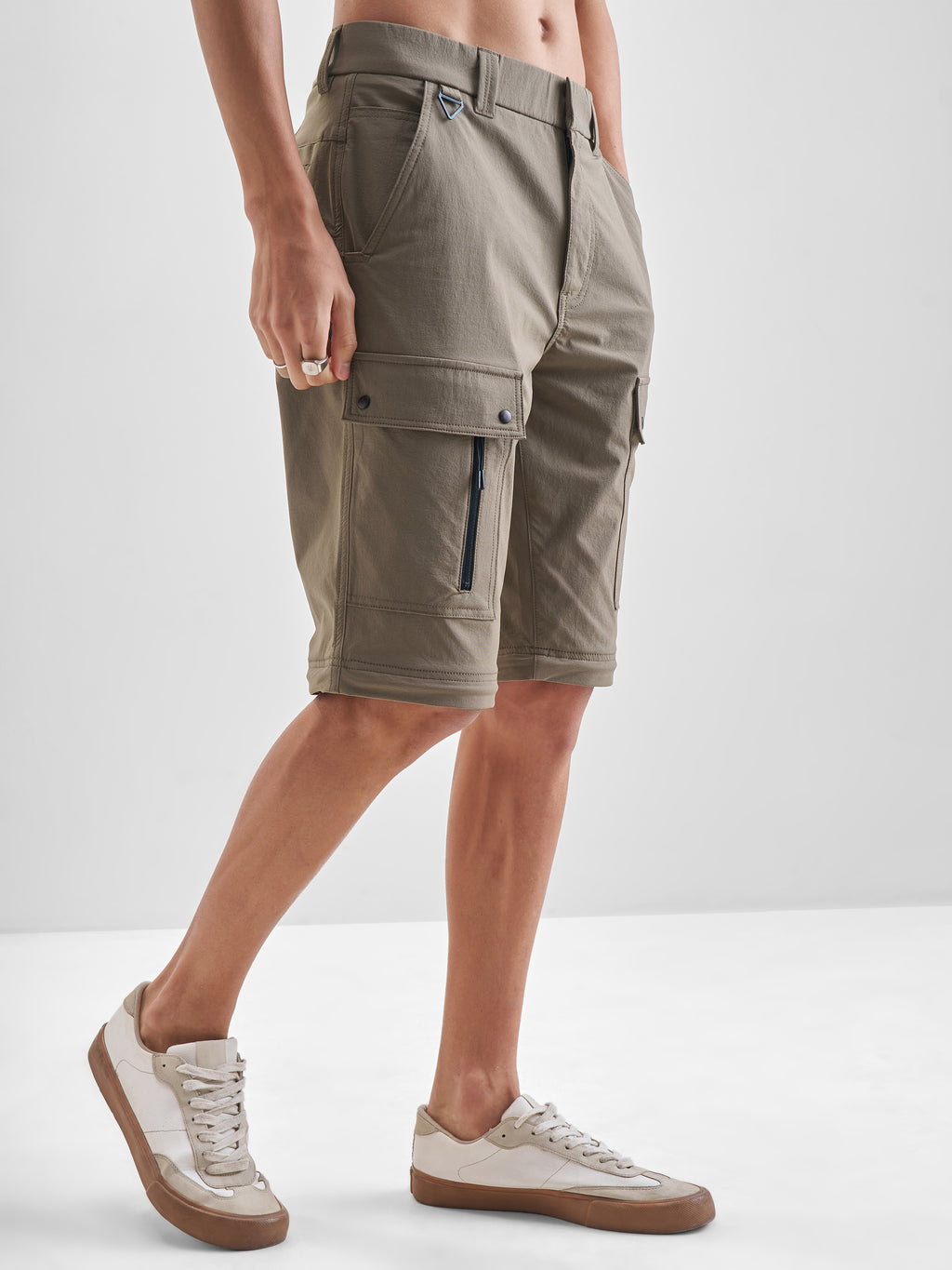 Highlander Men Pink Relaxed Fit Solid Cargos - Pink - Image 6