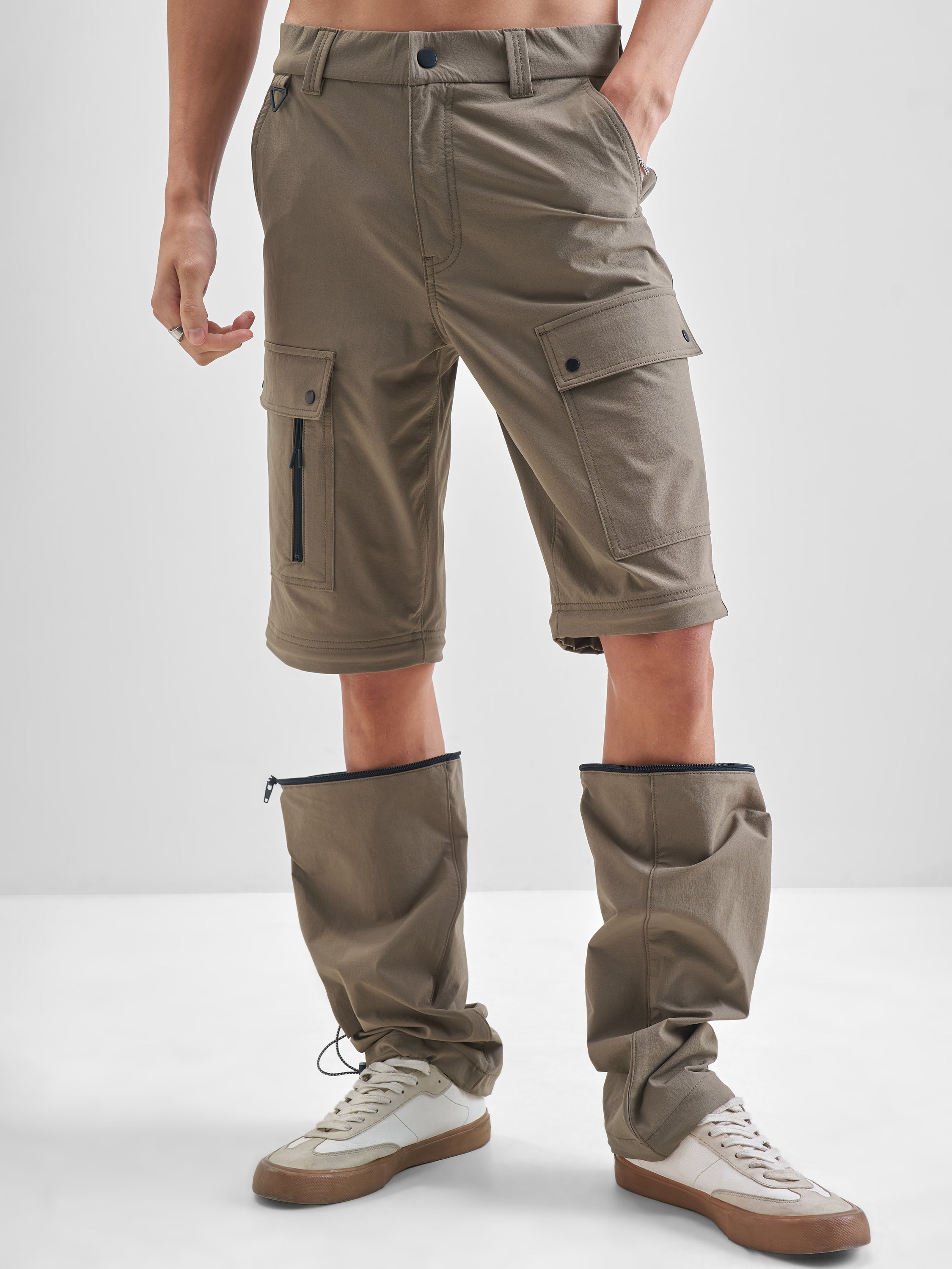 Highlander Men Pink Relaxed Fit Solid Cargos - Pink - Image 7