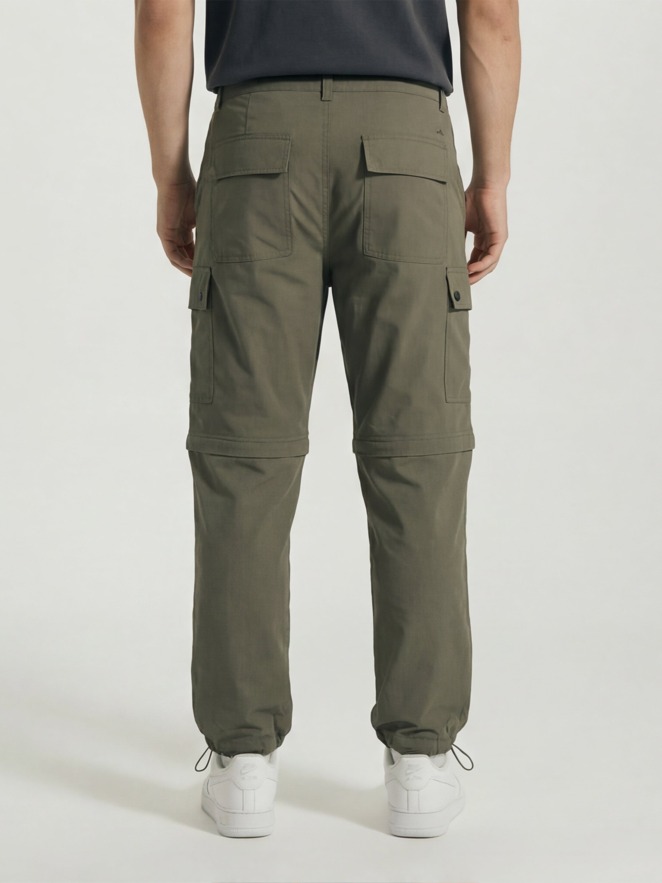 Highlander Men Olive Relaxed Fit Solid Regular Trouser - Olive - Image 3