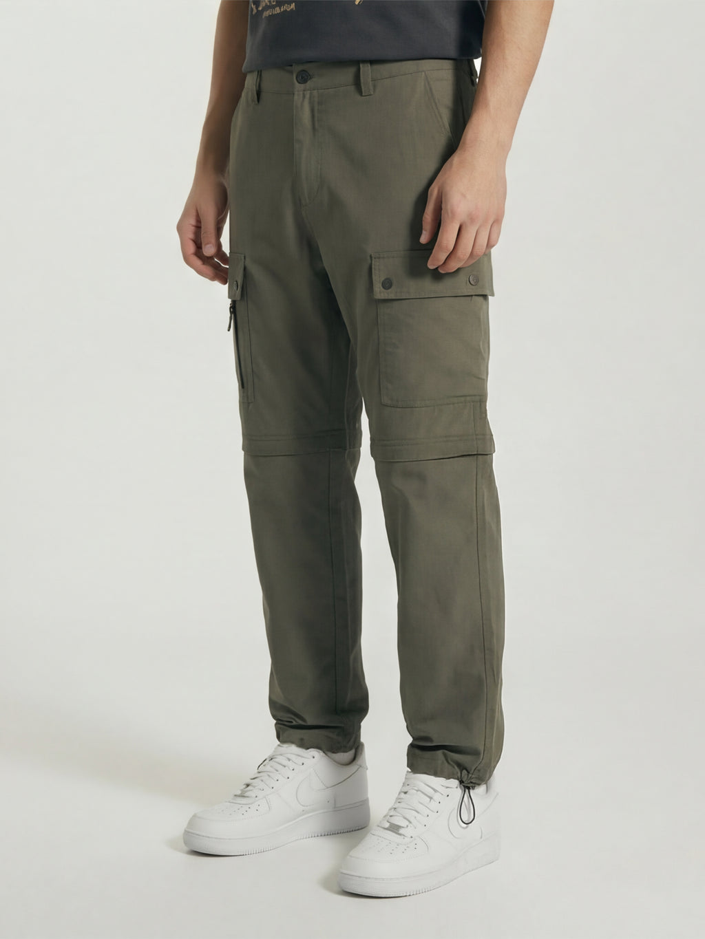 Highlander Men Olive Relaxed Fit Solid Regular Trouser - Olive - Image 4