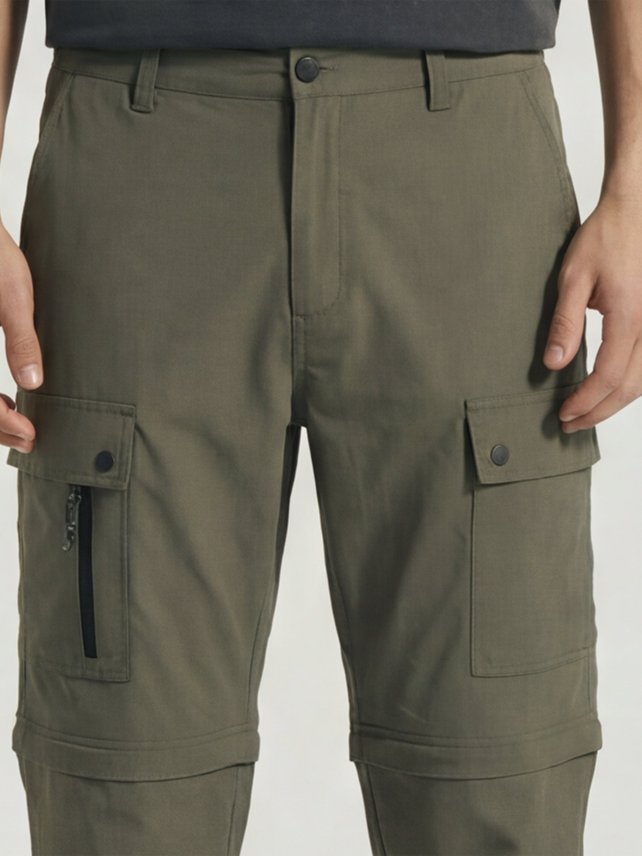 Highlander Men Olive Relaxed Fit Solid Regular Trouser - Olive - Image 5
