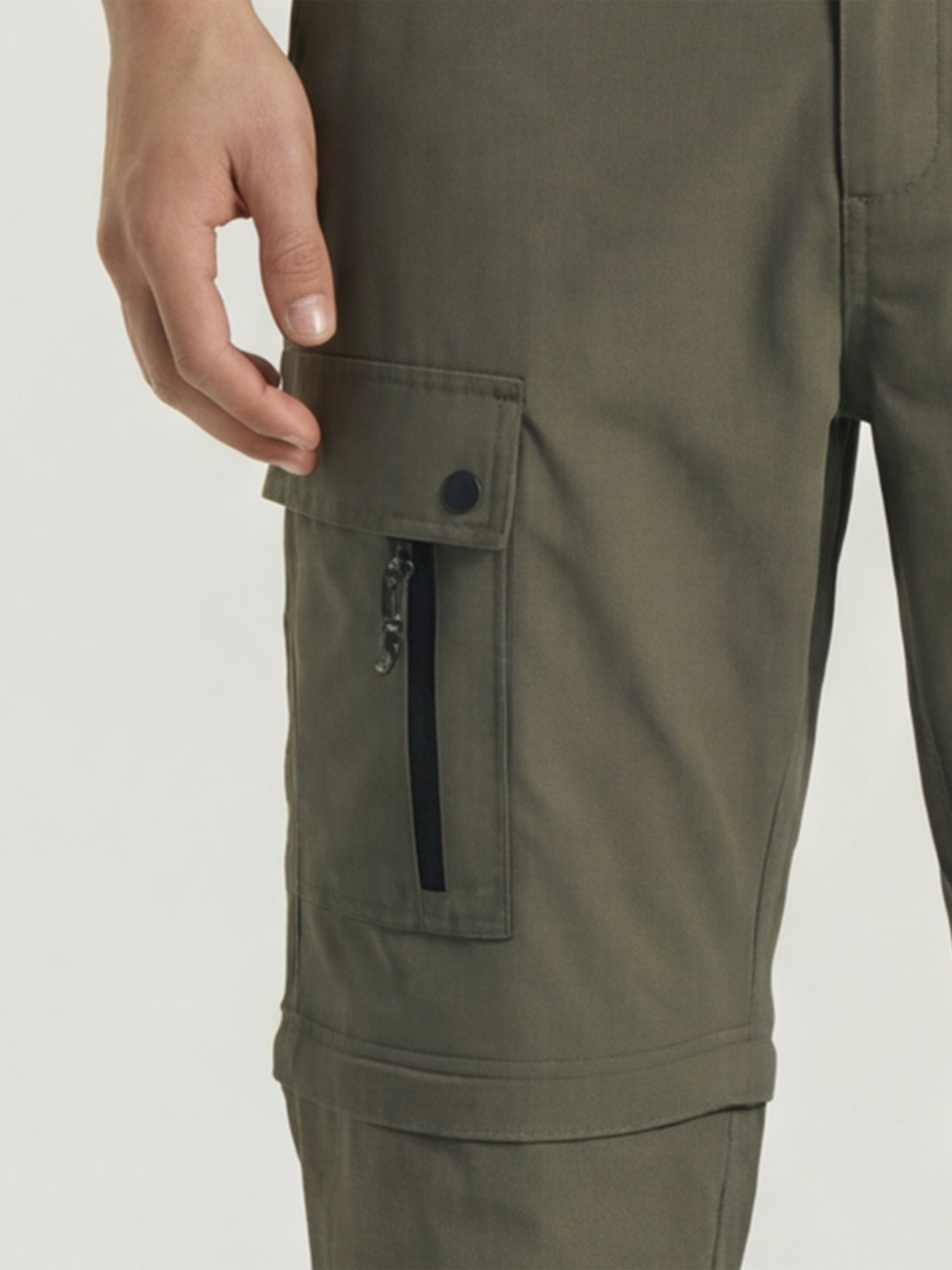 Highlander Men Olive Relaxed Fit Solid Regular Trouser - Olive - Image 7