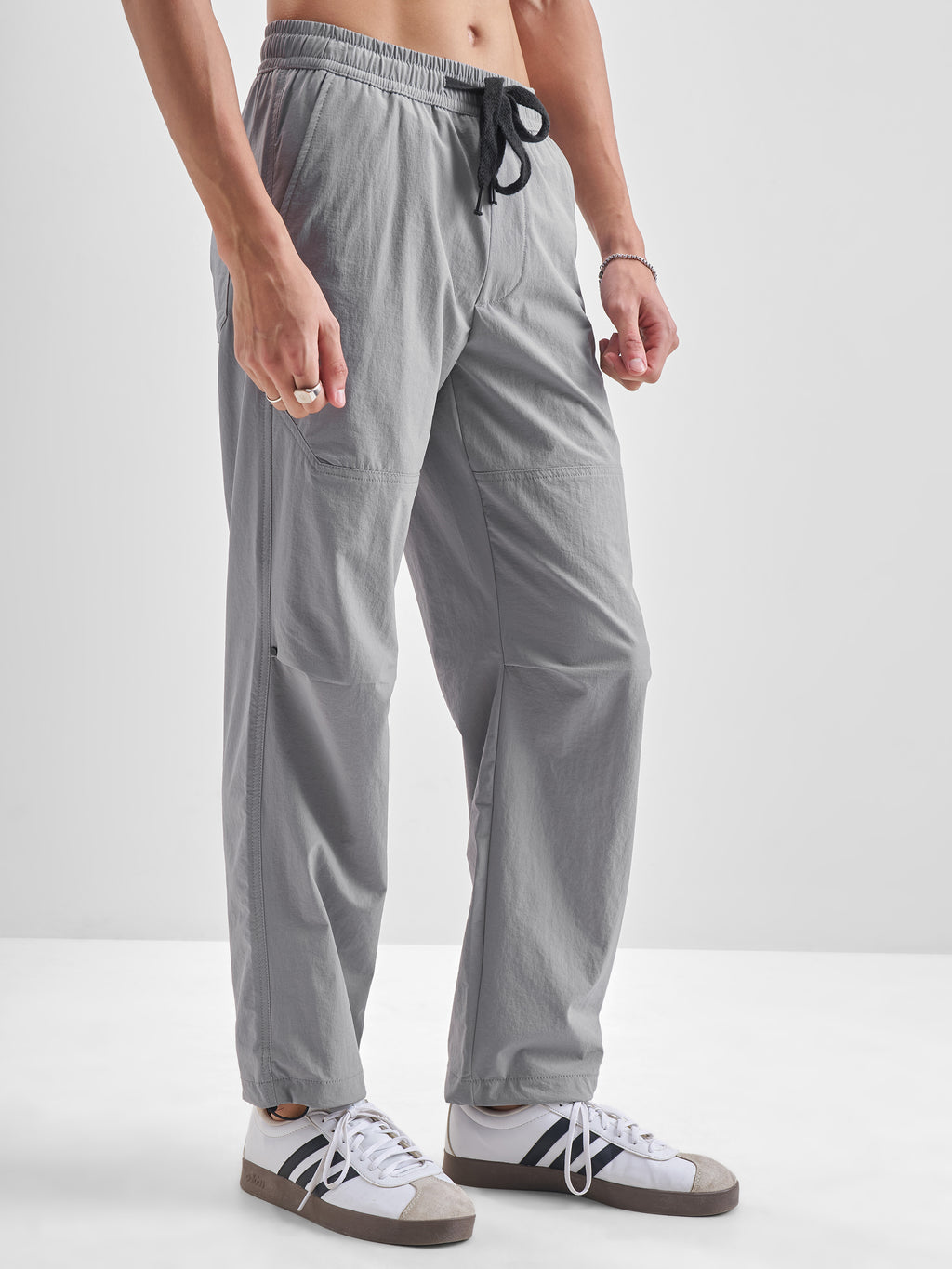 Highlander Men Grey Relaxed Fit Solid Regular Trouser - Grey - Image 6