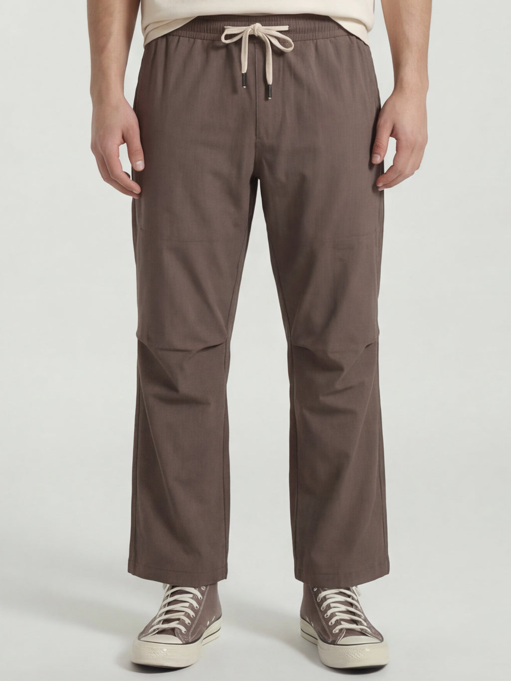 Highlander Men Brown Relaxed Fit Solid Cargos - Brown - Image 1