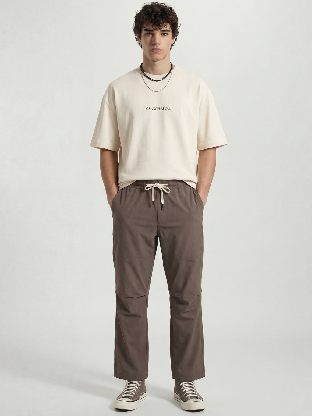 Highlander Men Brown Relaxed Fit Solid Cargos - Brown - Image 2