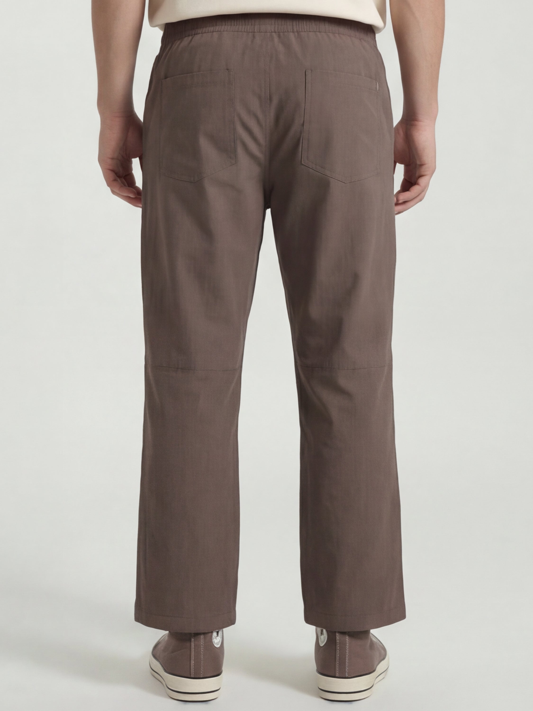 Highlander Men Brown Relaxed Fit Solid Cargos - Brown - Image 3