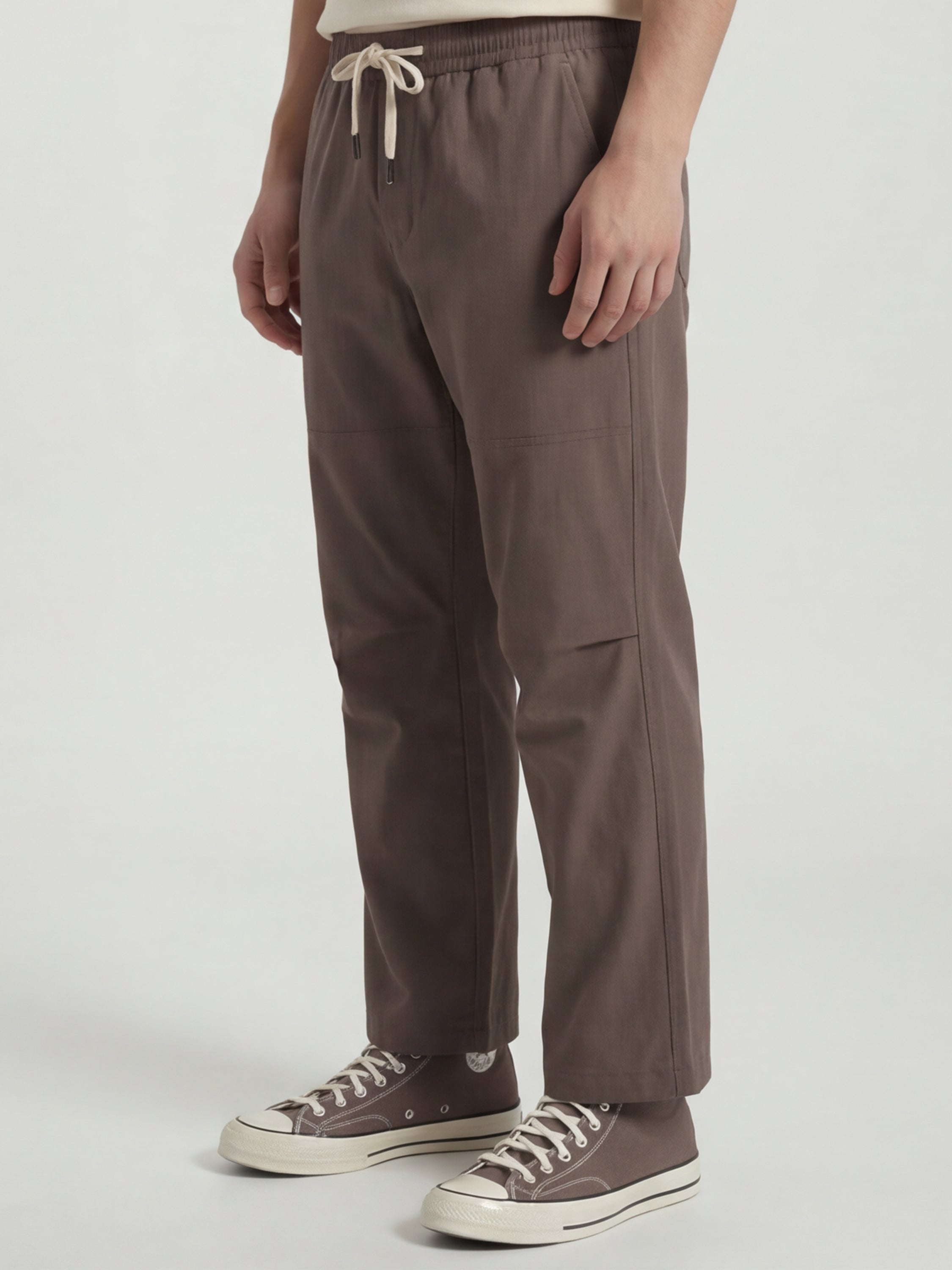 Highlander Men Brown Relaxed Fit Solid Cargos - Brown - Image 6
