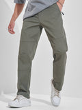 Highlander Men Grey Relaxed Fit Solid Cargos - Grey - Image 1