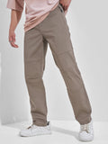 Highlander Men Taupe Relaxed Fit Solid Cargos - Taupe - Image 1