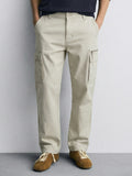 Highlander Men Beige Relaxed Fit Solid Cargo - Beige - Image 1