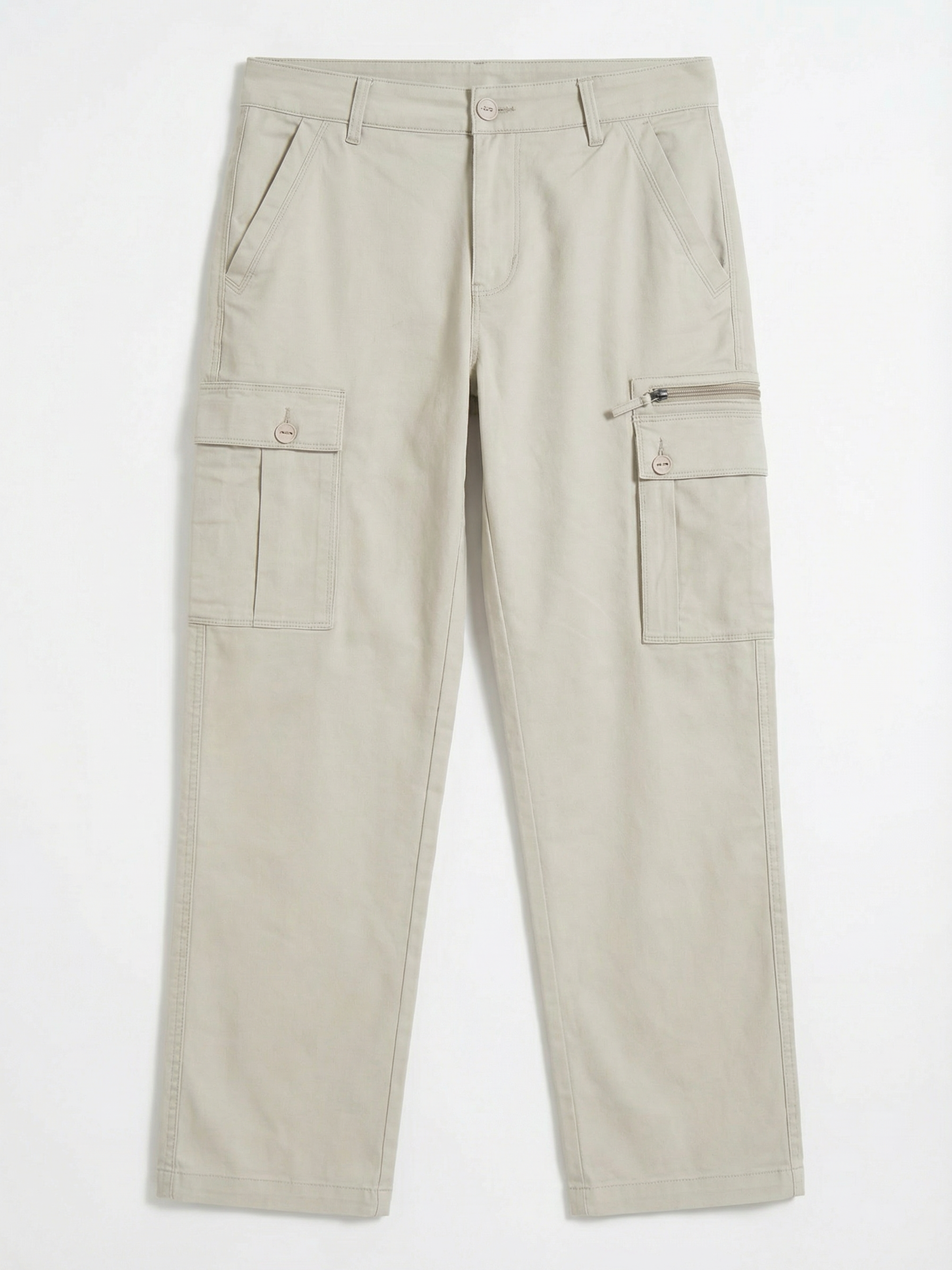 Highlander Men Beige Relaxed Fit Solid Cargo - Beige - Image 4