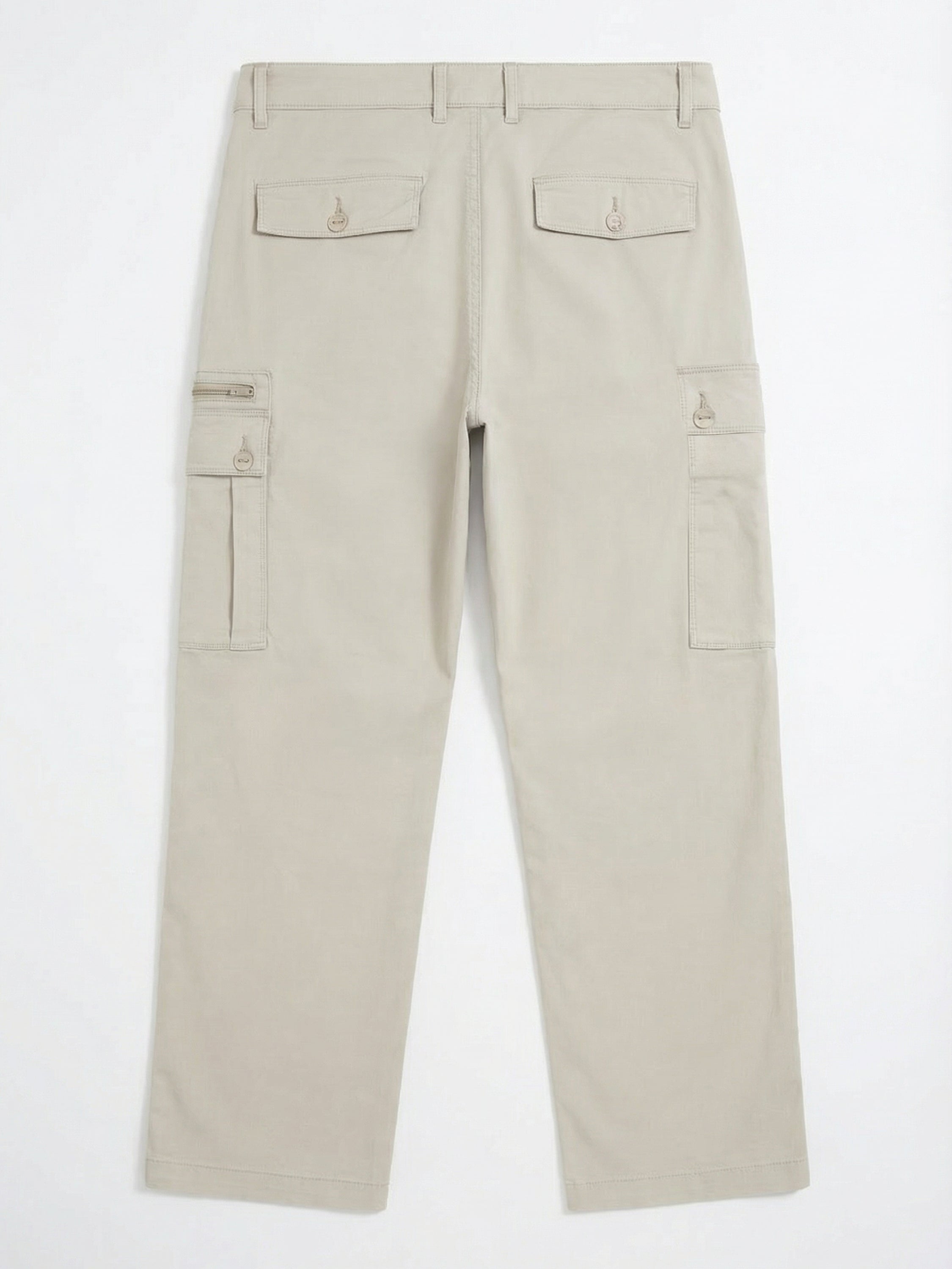Highlander Men Beige Relaxed Fit Solid Cargo - Beige - Image 5