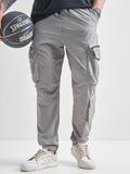 Highlander Men Grey Baggy Solid Cargos - Grey - Image 1