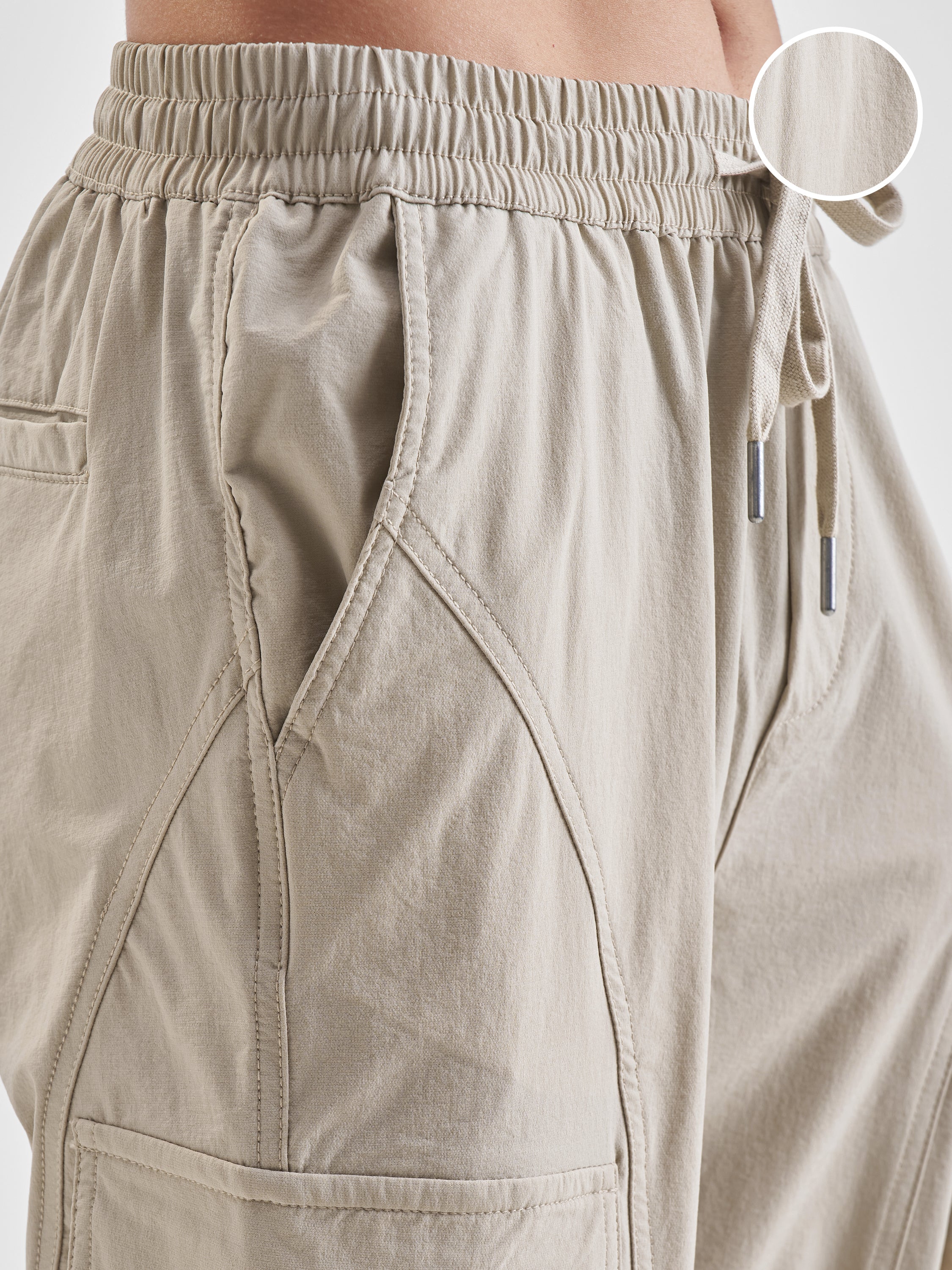 Highlander Men Beige Baggy Fit Solid Cargos - Beige - Image 5