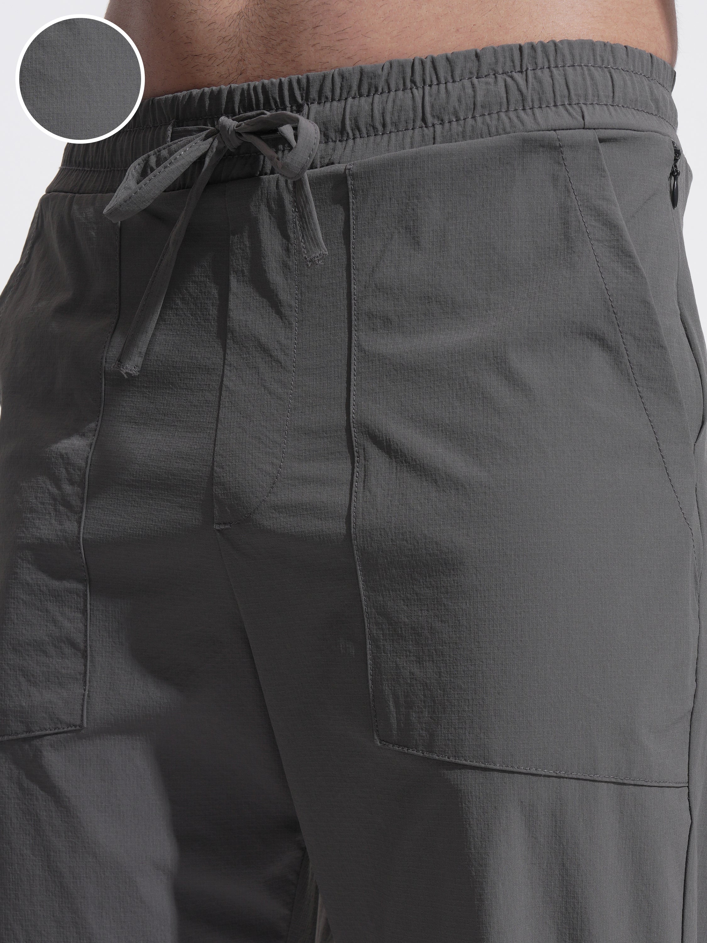 Highlander Men Grey Relaxed Fit Solid Casual Trouser - Grey - Image 5