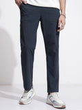 Highlander Men Blue Relaxed Fit Solid Casual Trouser - Blue - Image 1