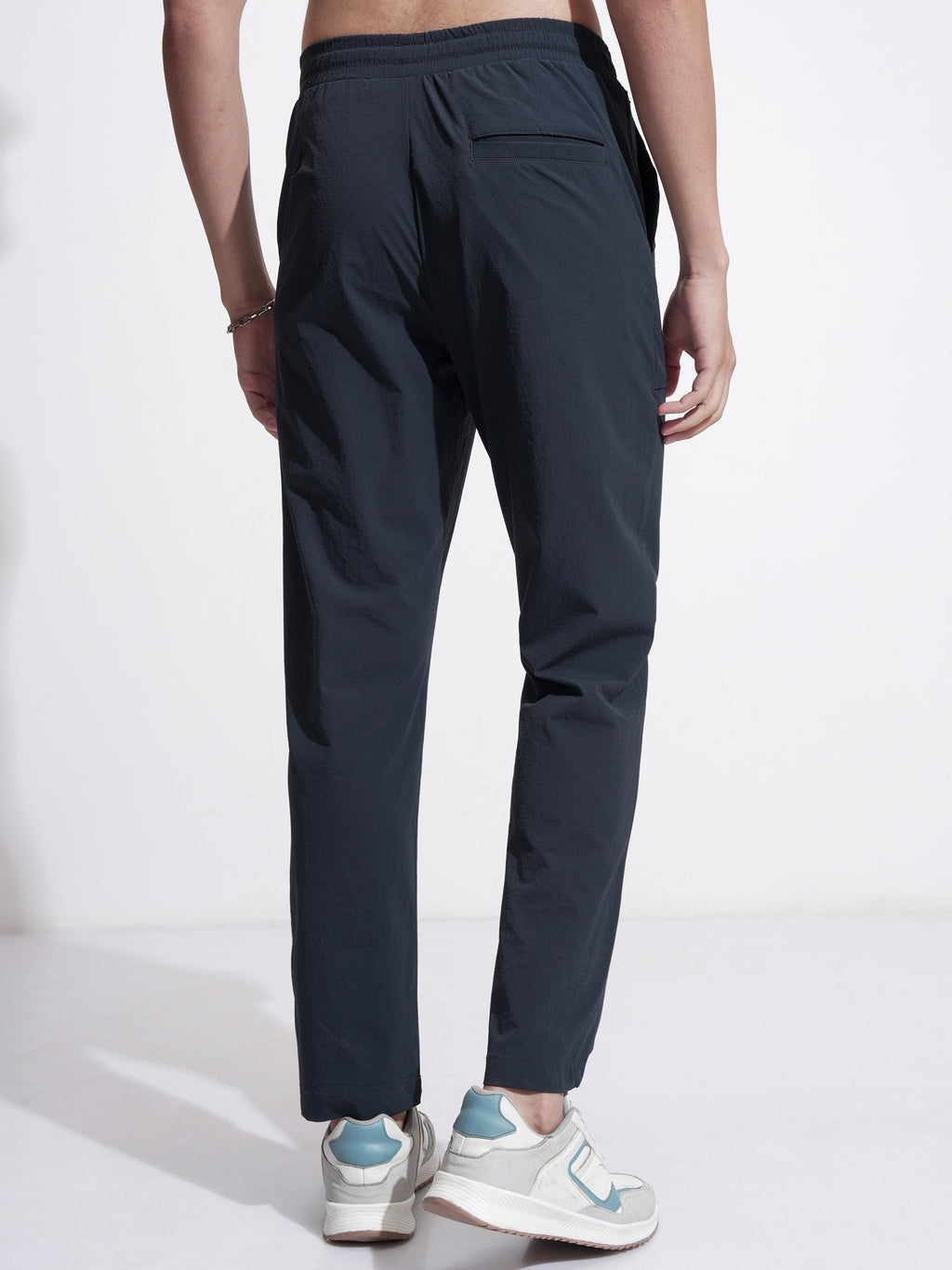 Highlander Men Blue Relaxed Fit Solid Casual Trouser - Blue - Image 3