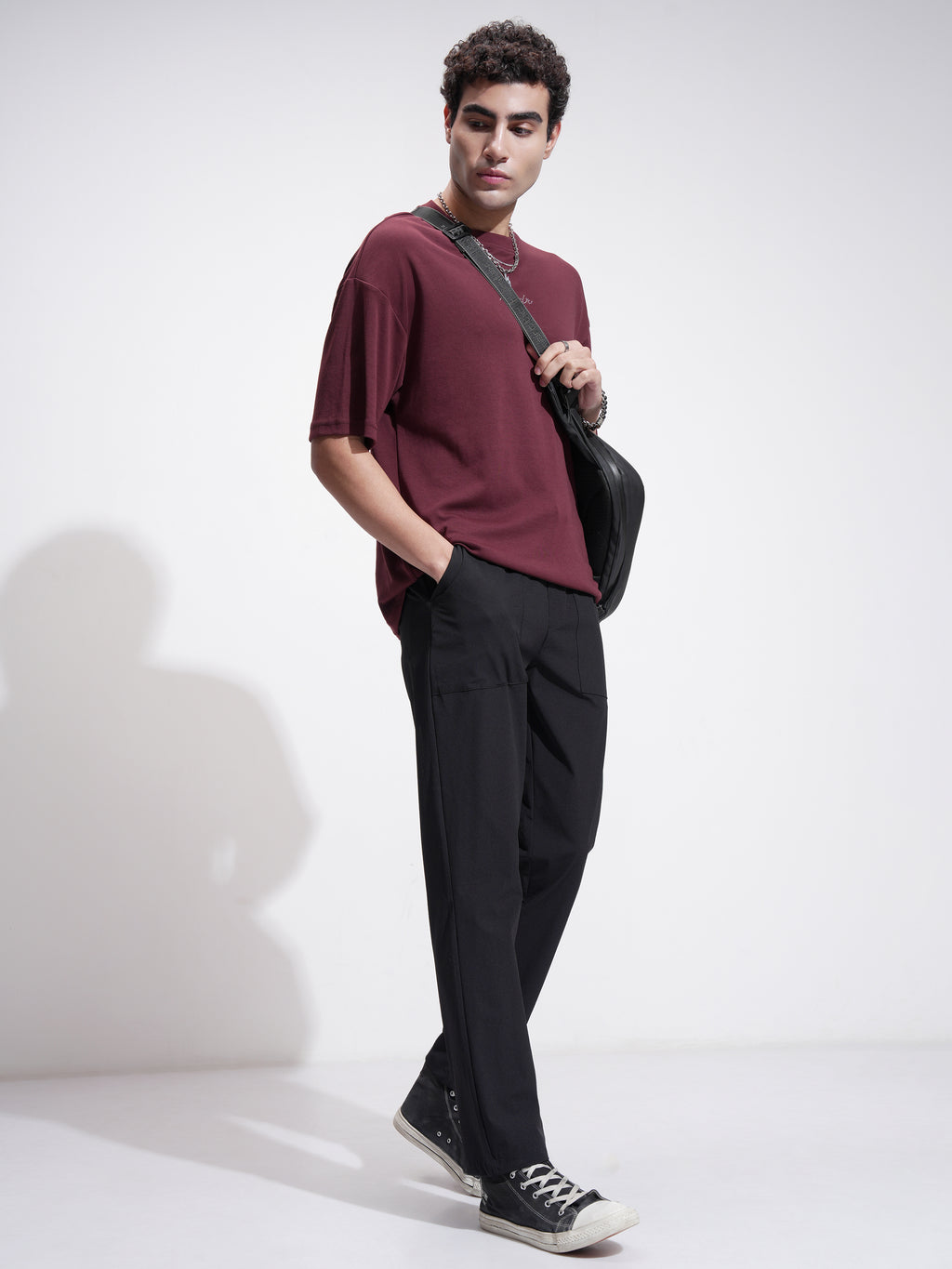 Highlander Men Black Relaxed Fit Solid Casual Trouser - Black - Image 2