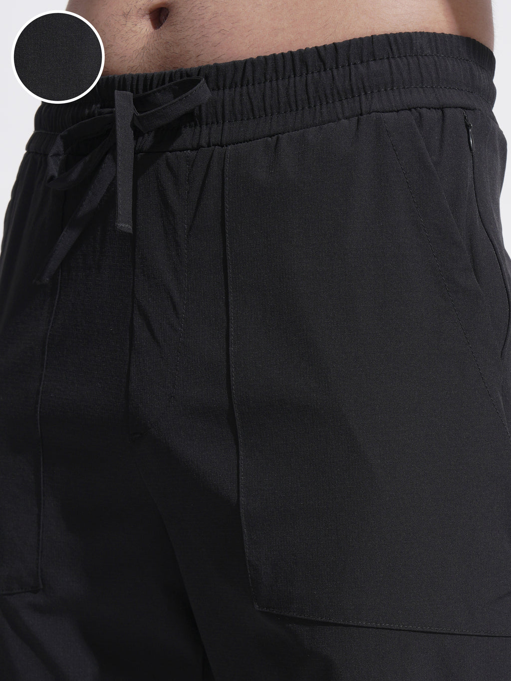 Highlander Men Black Relaxed Fit Solid Casual Trouser - Black - Image 5