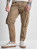 Highlander Men Brown Relaxed Fit Solid Cargos - Brown - Image 1