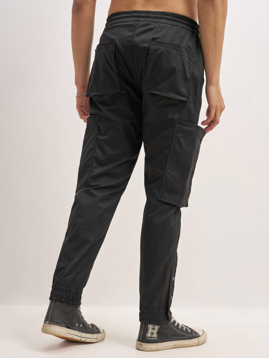 Highlander Men Taupe Relaxed Fit Solid Cargos - Taupe - Image 3