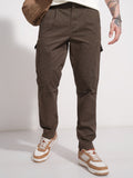 Highlander Men Brown Relaxed Fit Solid Cargo - Brown - Image 1