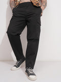 Highlander Men Black Relaxed Fit Solid Cargo - Black - Image 1