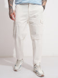 Highlander Men White Relaxed Fit Solid Cargo - White - Image 1