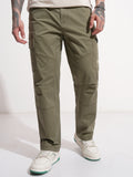 Highlander Men Olive Relaxed Fit Solid Cargo - Olive - Image 1