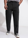 Highlander Men Black Regular Fit Solid Cargo - Black - Image 1