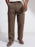Highlander Men Brown Relaxed Fit Solid Cargo - Brown - Image 1