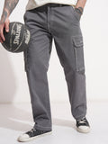 Highlander Men Grey Relaxed Fit Solid Cargo - Grey - Image 1