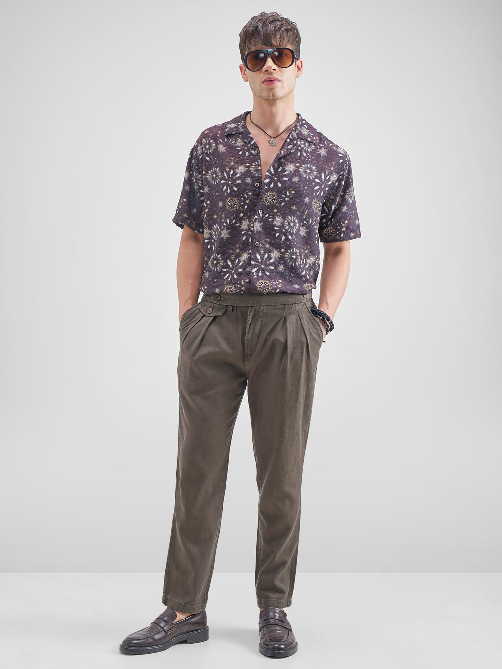 Highlander Men Olive Regular Fit Solid Trouser - Olive - Image 2
