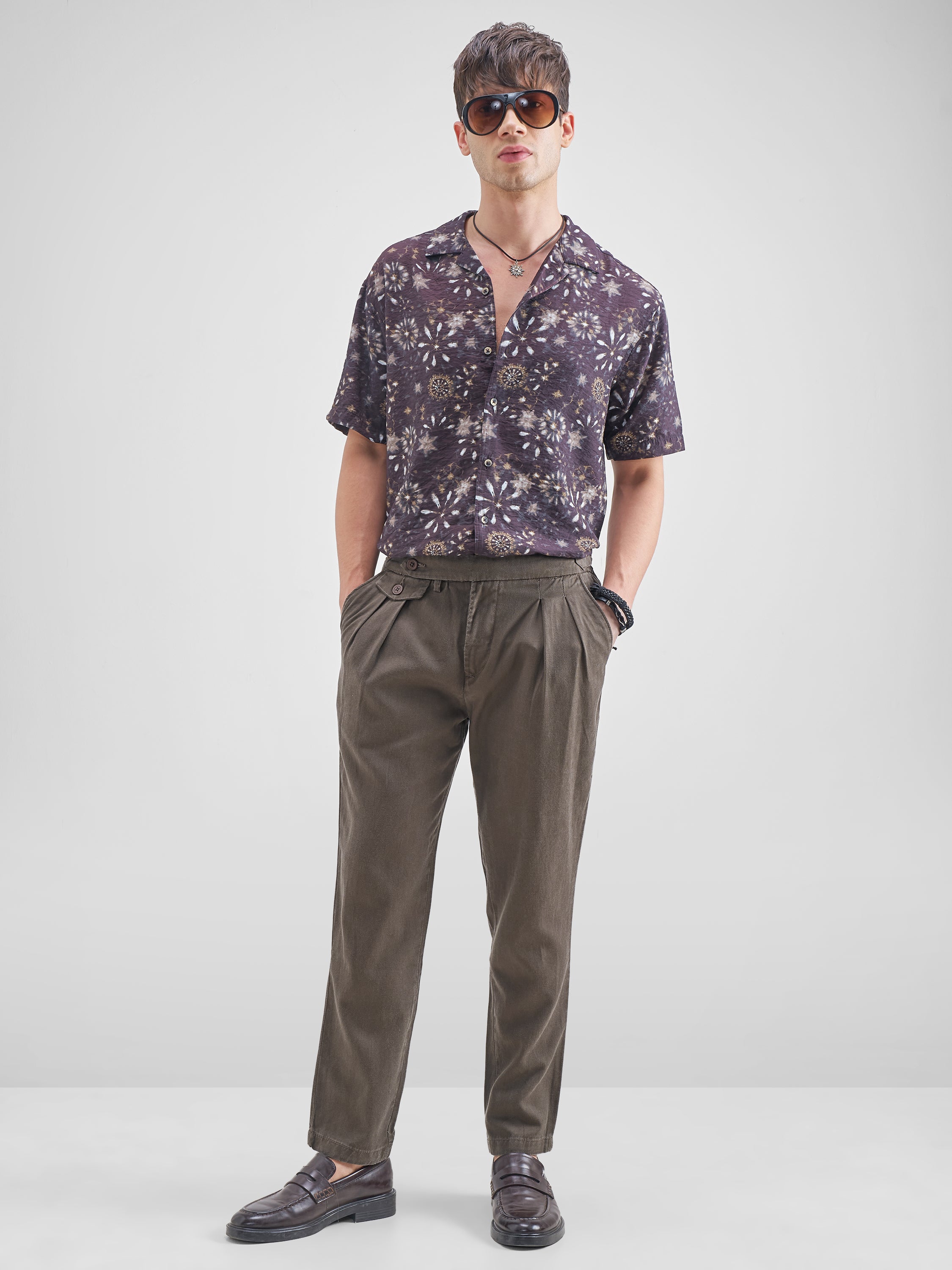 Highlander Men Olive Regular Fit Solid Trouser - Olive - Image 2