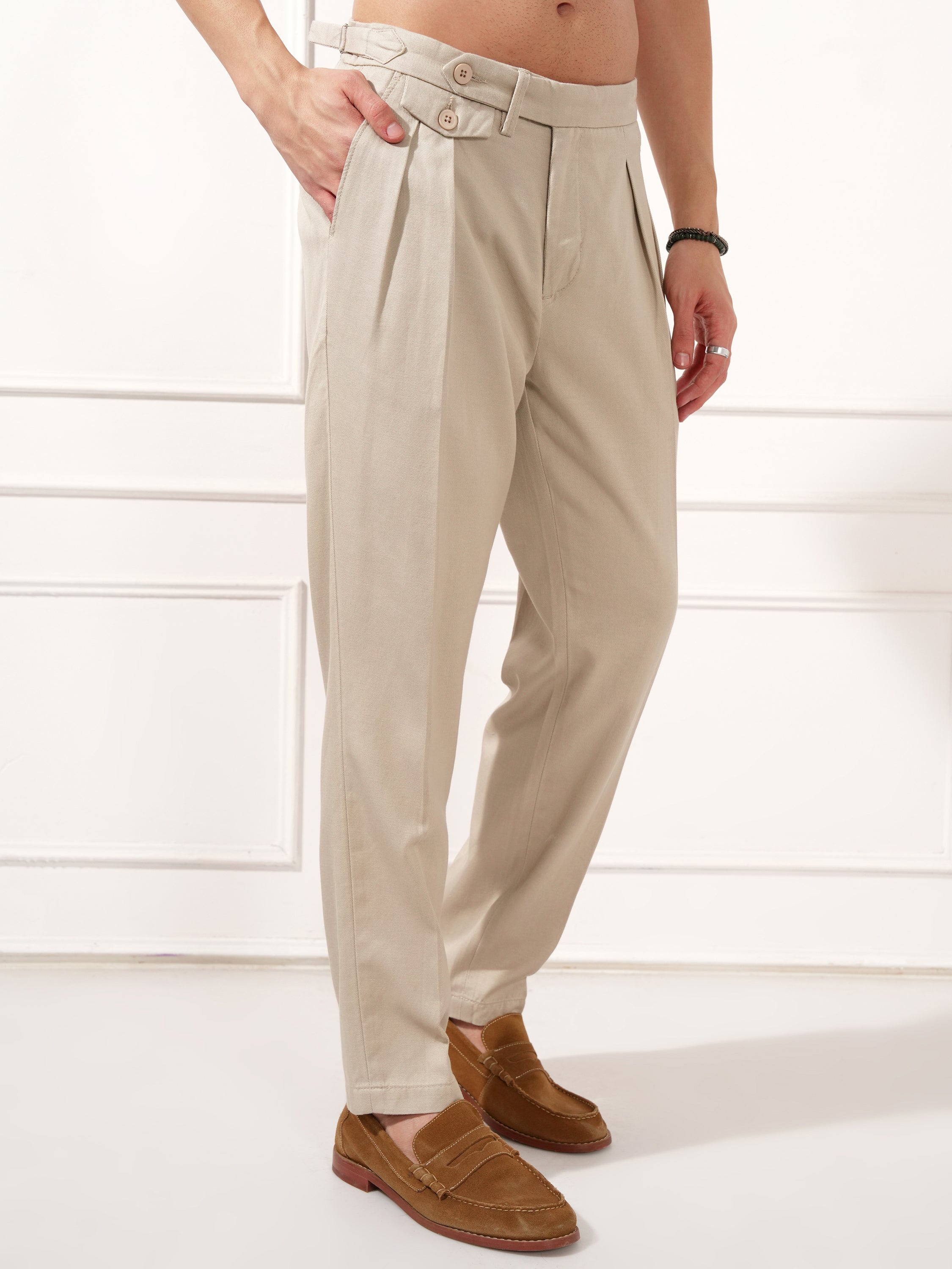 Highlander Men Grey Relaxed Fit Solid Casual Trouser - Grey - Image 6
