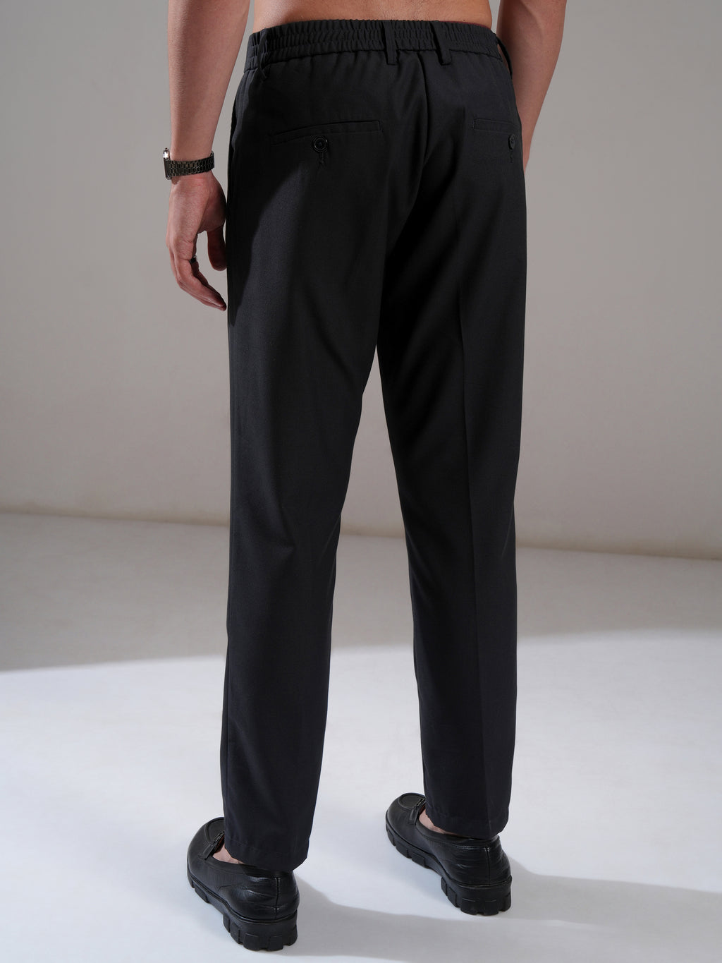 Highlander Men Blue Relaxed Fit Solid Casual Trouser - Blue - Image 3