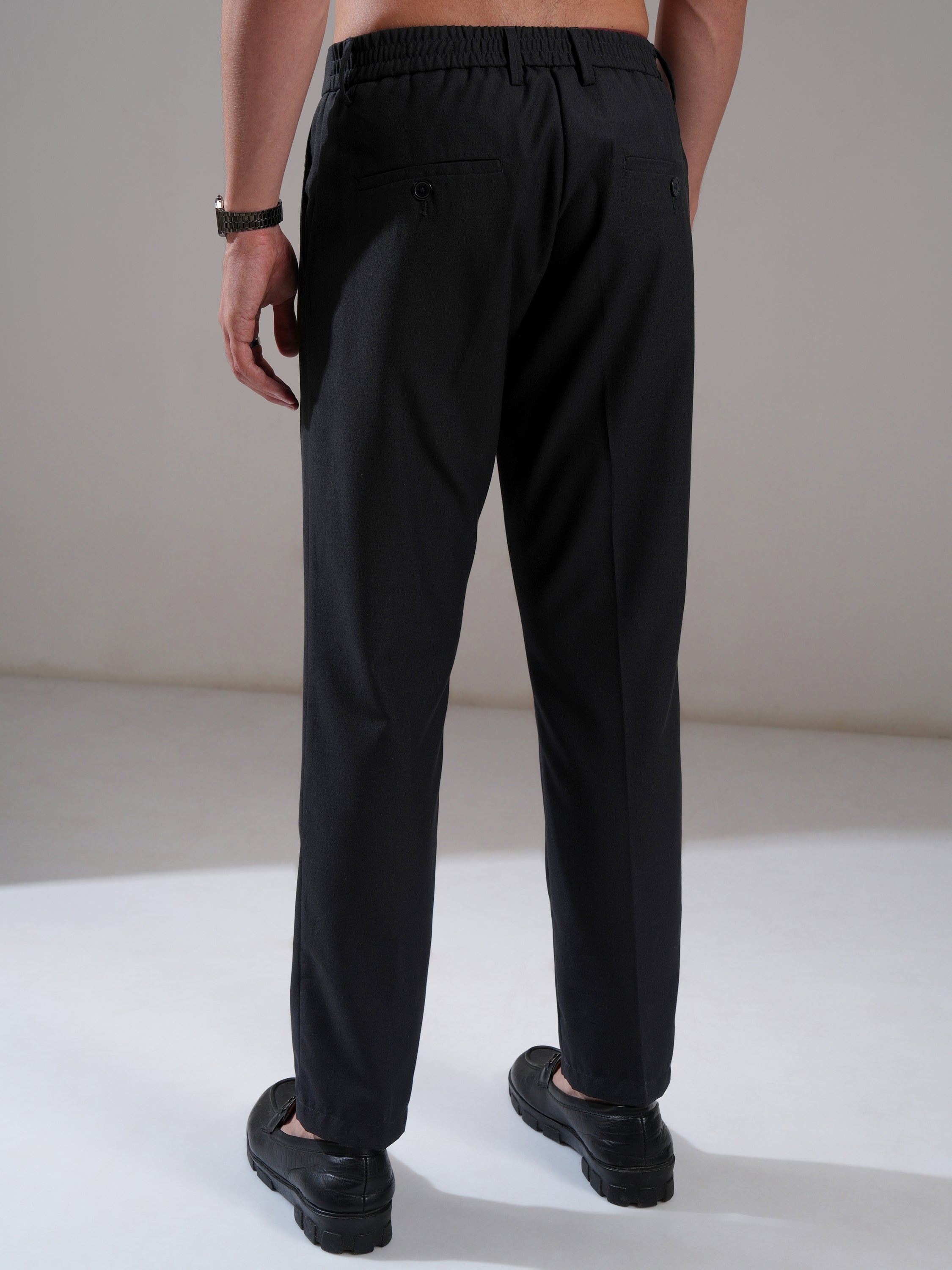Highlander Men Blue Relaxed Fit Solid Casual Trouser - Blue - Image 3
