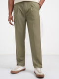 Highlander Men Green Regular Fit Solid Korean Pant - Green - Image 1