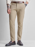 Highlander Men Khaki Slim Fit Solid Formal Trousers - Khaki - Image 1