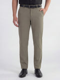 Highlander Men Olive Slim Fit Solid Formal Trouser - Olive - Image 1