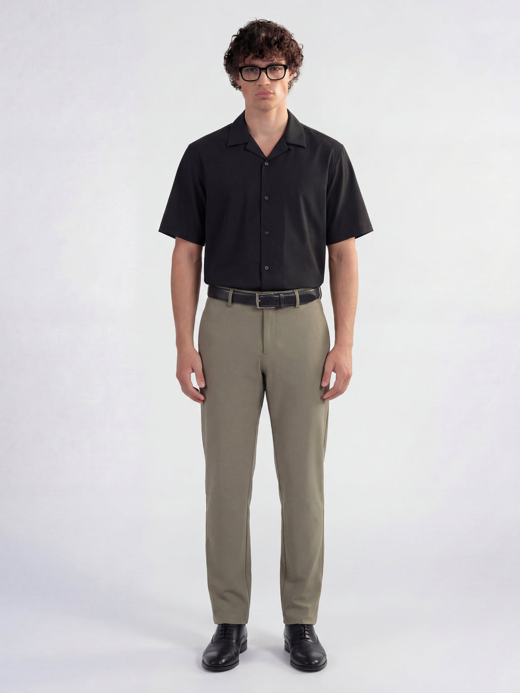 Highlander Men Olive Slim Fit Solid Formal Trouser - Olive - Image 2