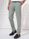 Highlander Men Olive Slim Fit Solid Casual Trouser - Olive - Image 1