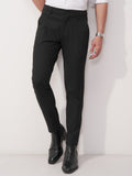 Highlander Men Black Slim Fit Solid Formal Trouser - Black - Image 1