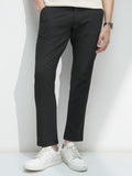 Highlander Men Black Slim Fit Solid Casual Trouser - Black - Image 1