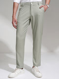 Highlander Men Sea Green Slim Fit Solid Casual Trouser - Sea Green - Image 1