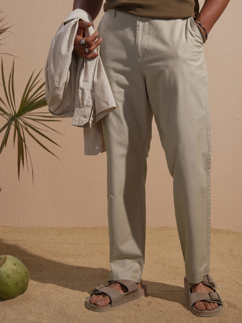 Highlander Men Grey Relaxed Fit Solid Casual Trouser - Grey - Image 1