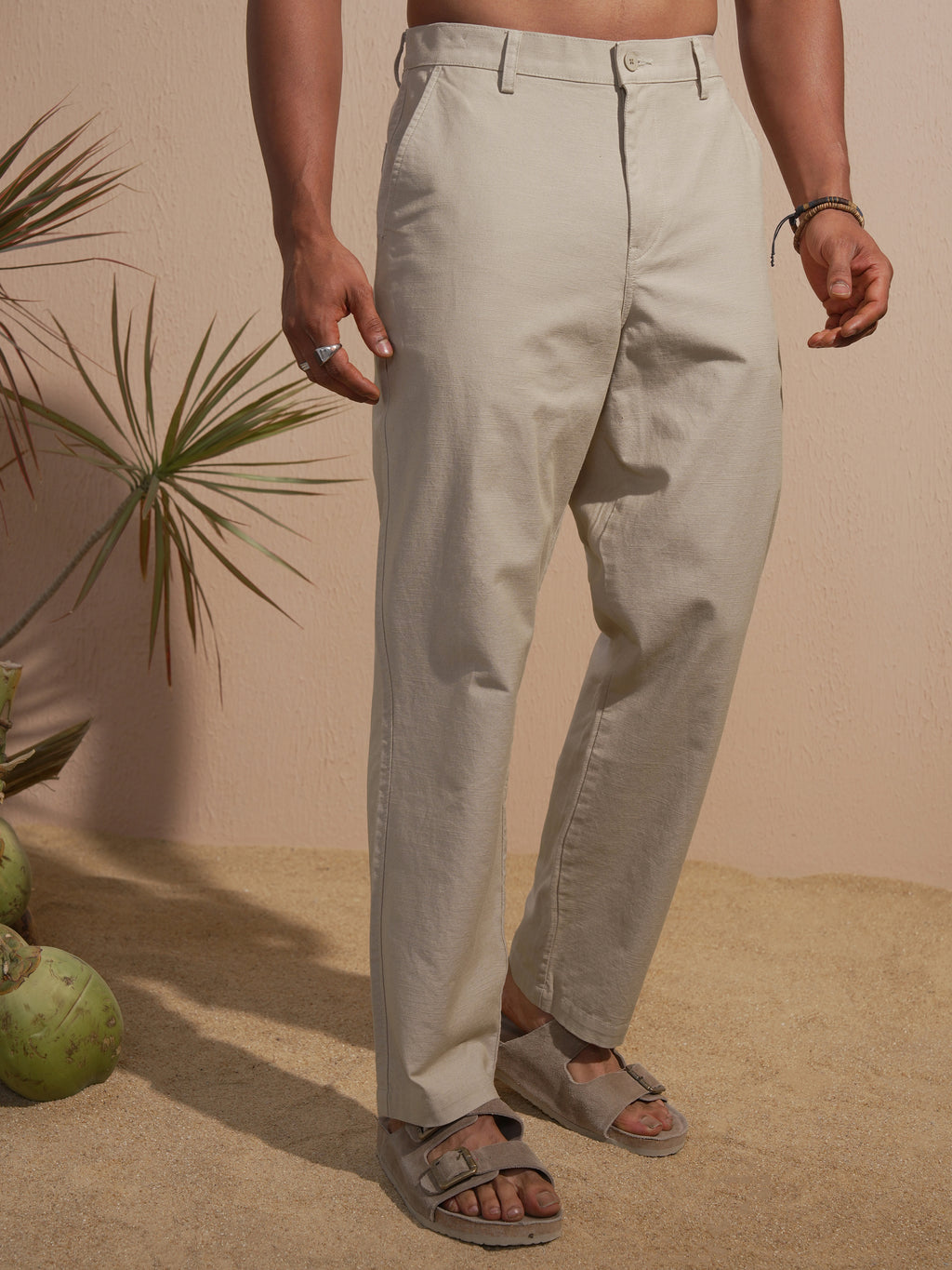 Highlander Men Grey Relaxed Fit Solid Casual Trouser - Grey - Image 6